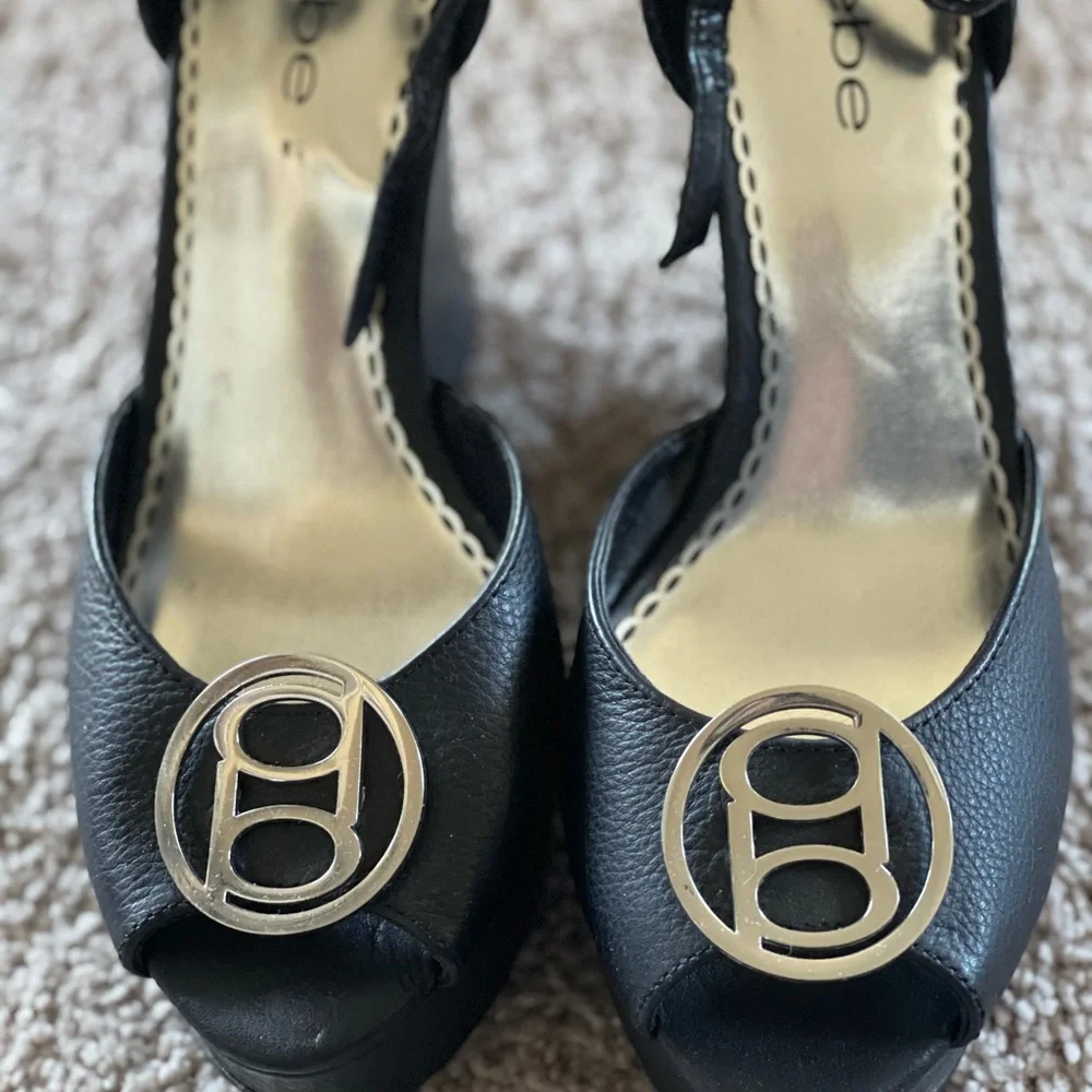 NEW BEBE black high heels